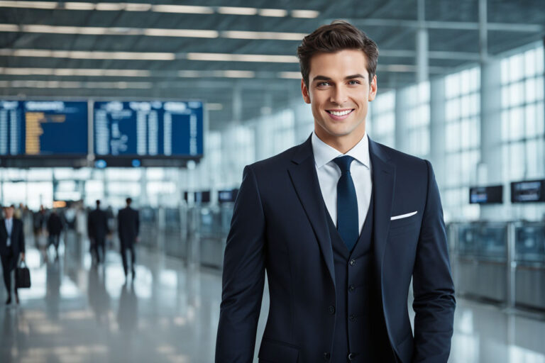 businessman in an airport