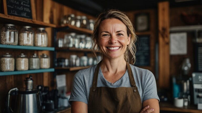 female small business owner in her store
