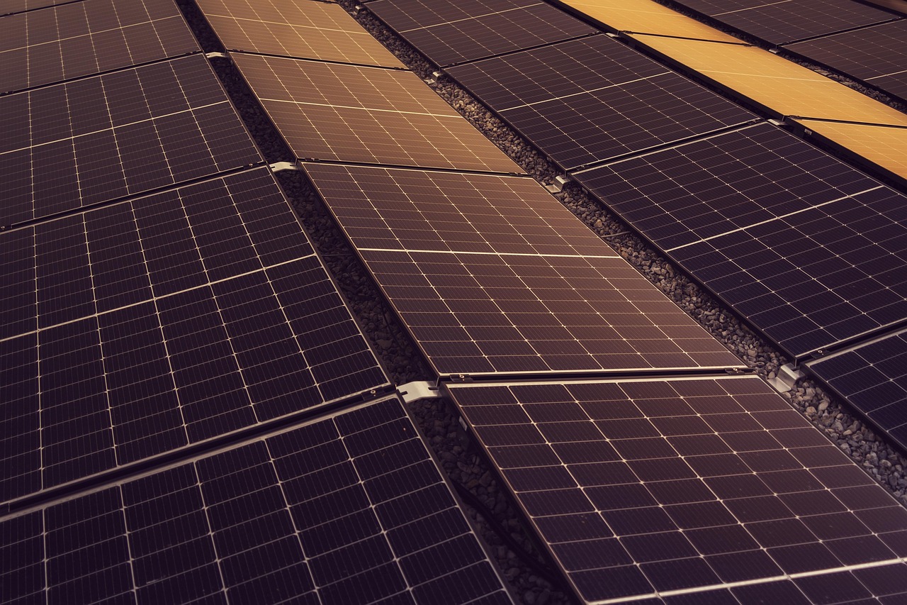 solar panel on the roof of a business