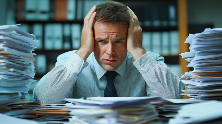 stressed out business owner