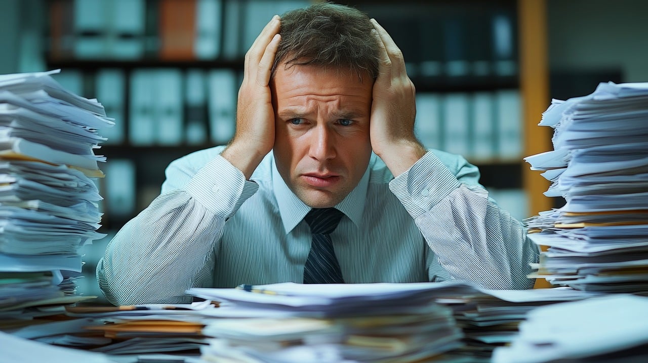 stressed out business owner