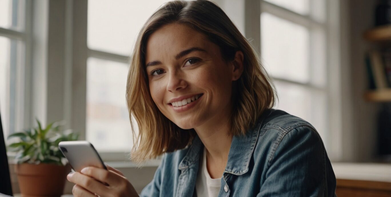 businesswoman using smartphone