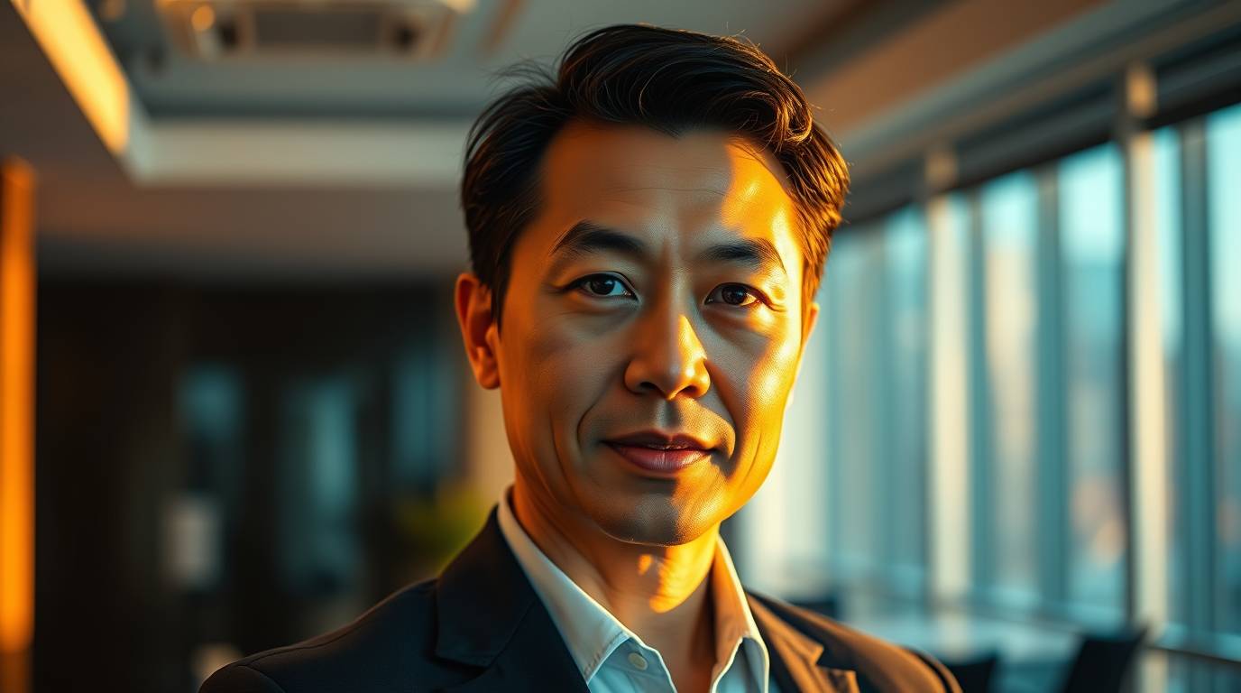 businessman in a modern office