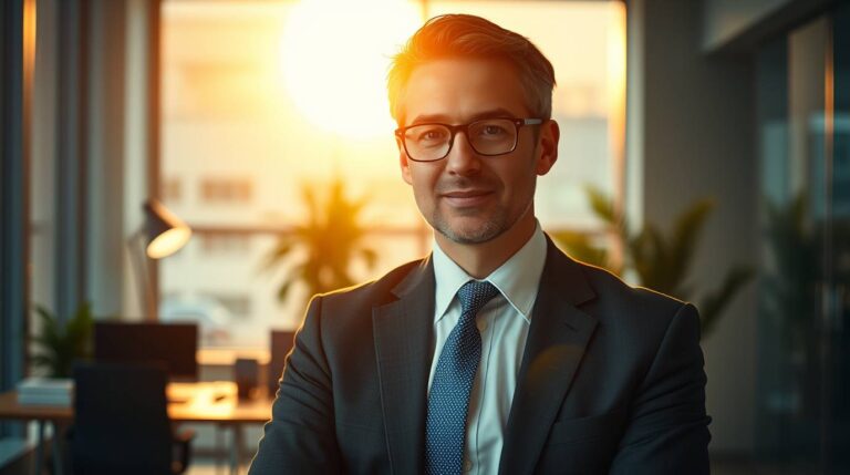 businessman in office