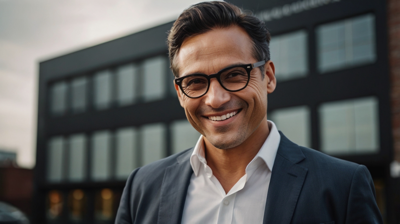 businessman smiling