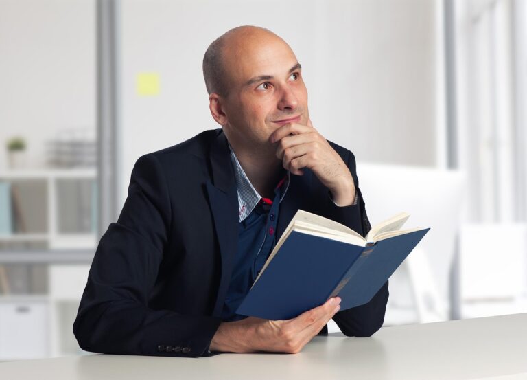 businessman thinking about an idea