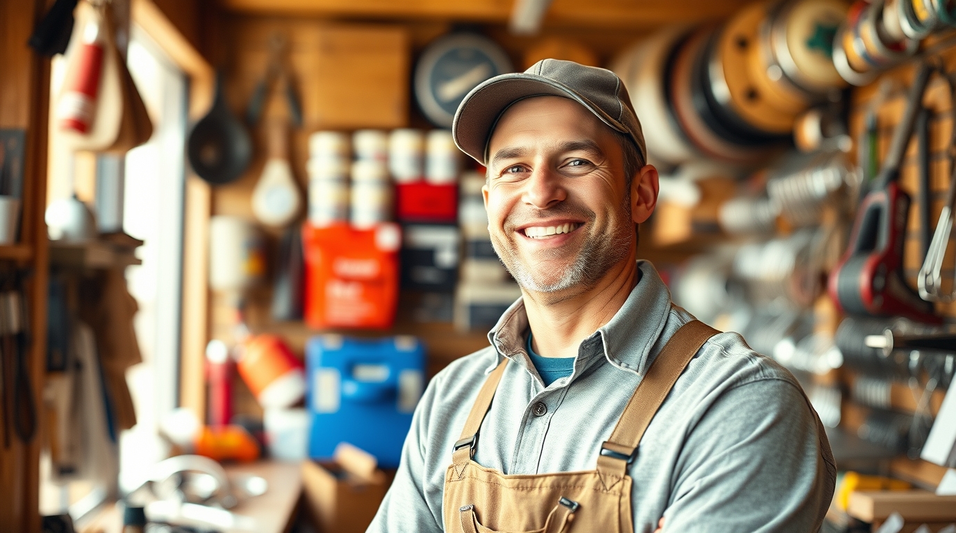 happy store owner