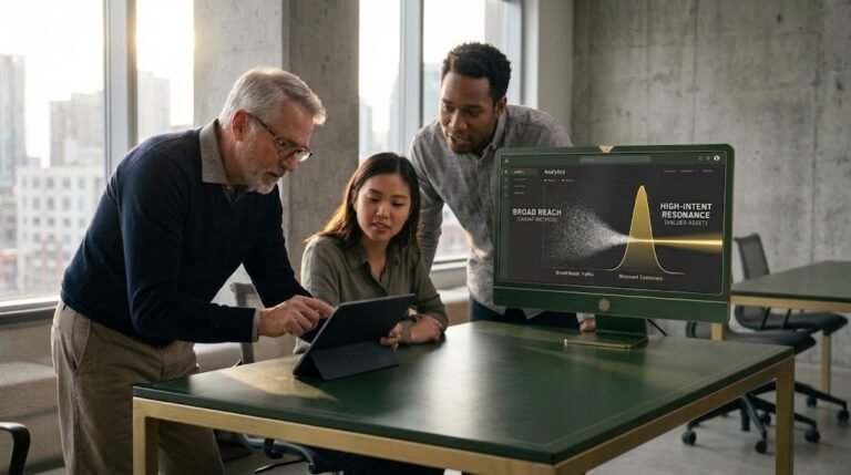 business team working together to figure out strategy